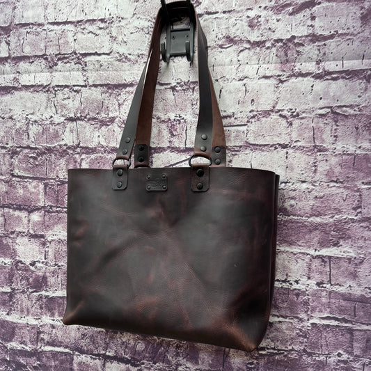 Everyday Leather Tote Dark Brown