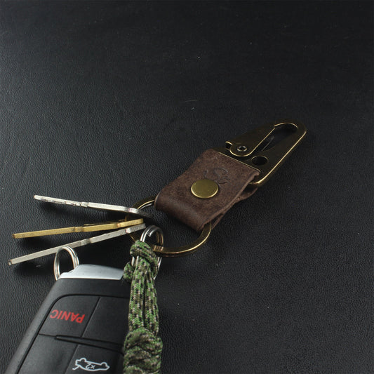 Leather Clip on EDC Key Chain