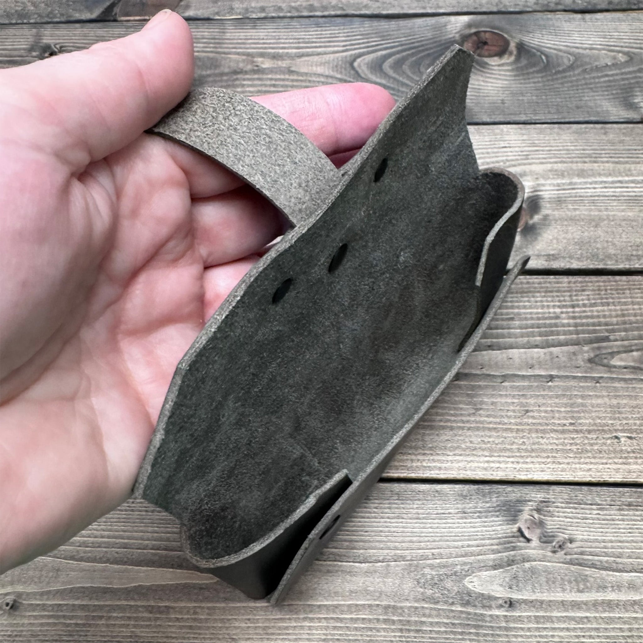 Leather Glasses Case – Stitched Canvas and Leather
