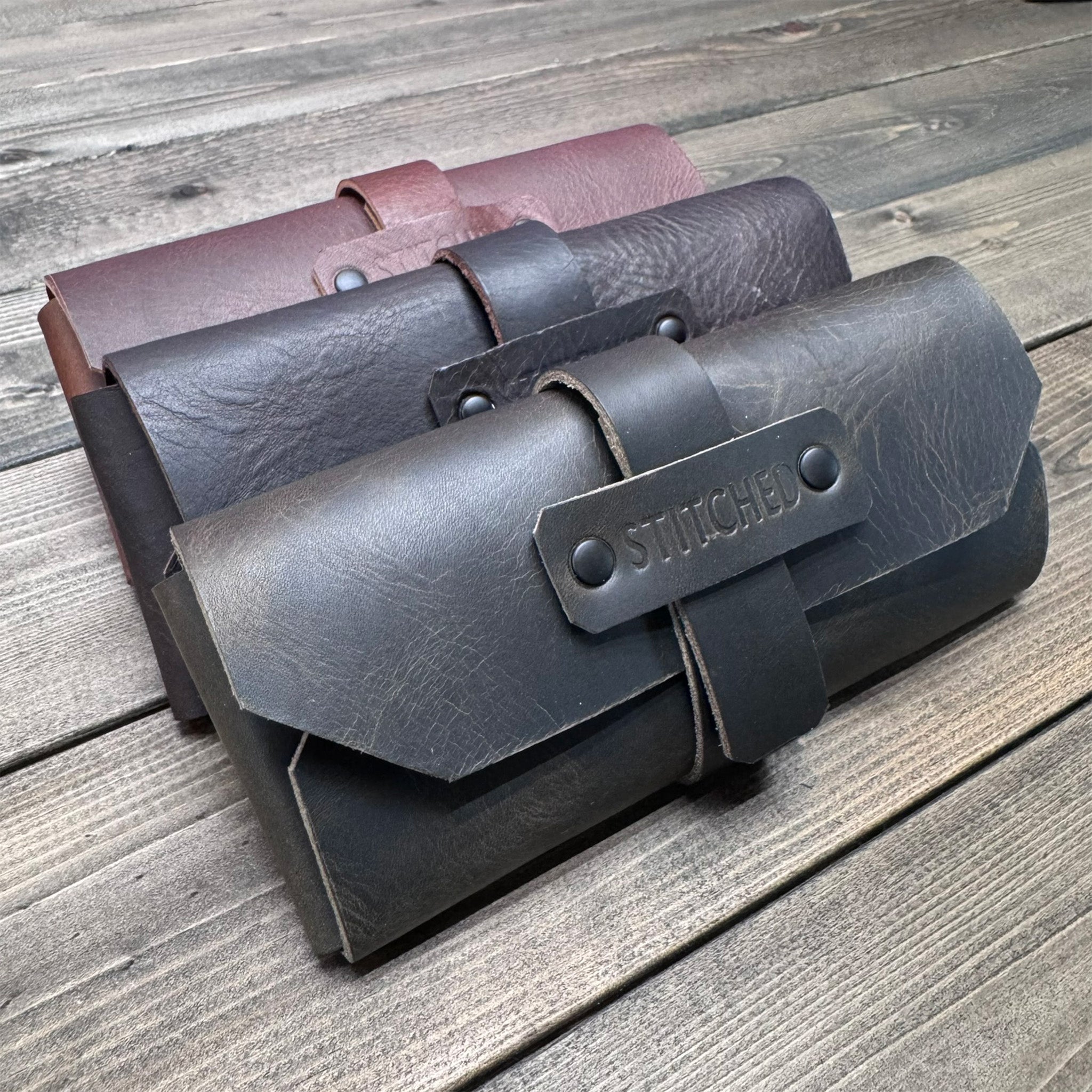 メガネ・老眼鏡 Dutch Leather Company I glasses case Leather Glasses Case – Stitched Canvas and Leather