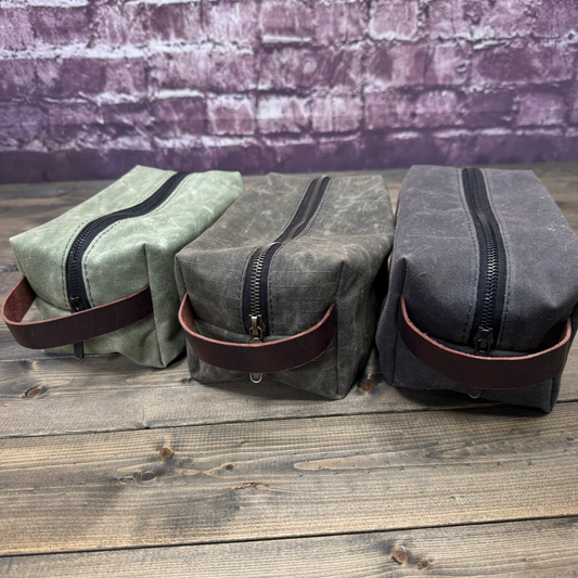 Waxed Canvas Dopp Kit